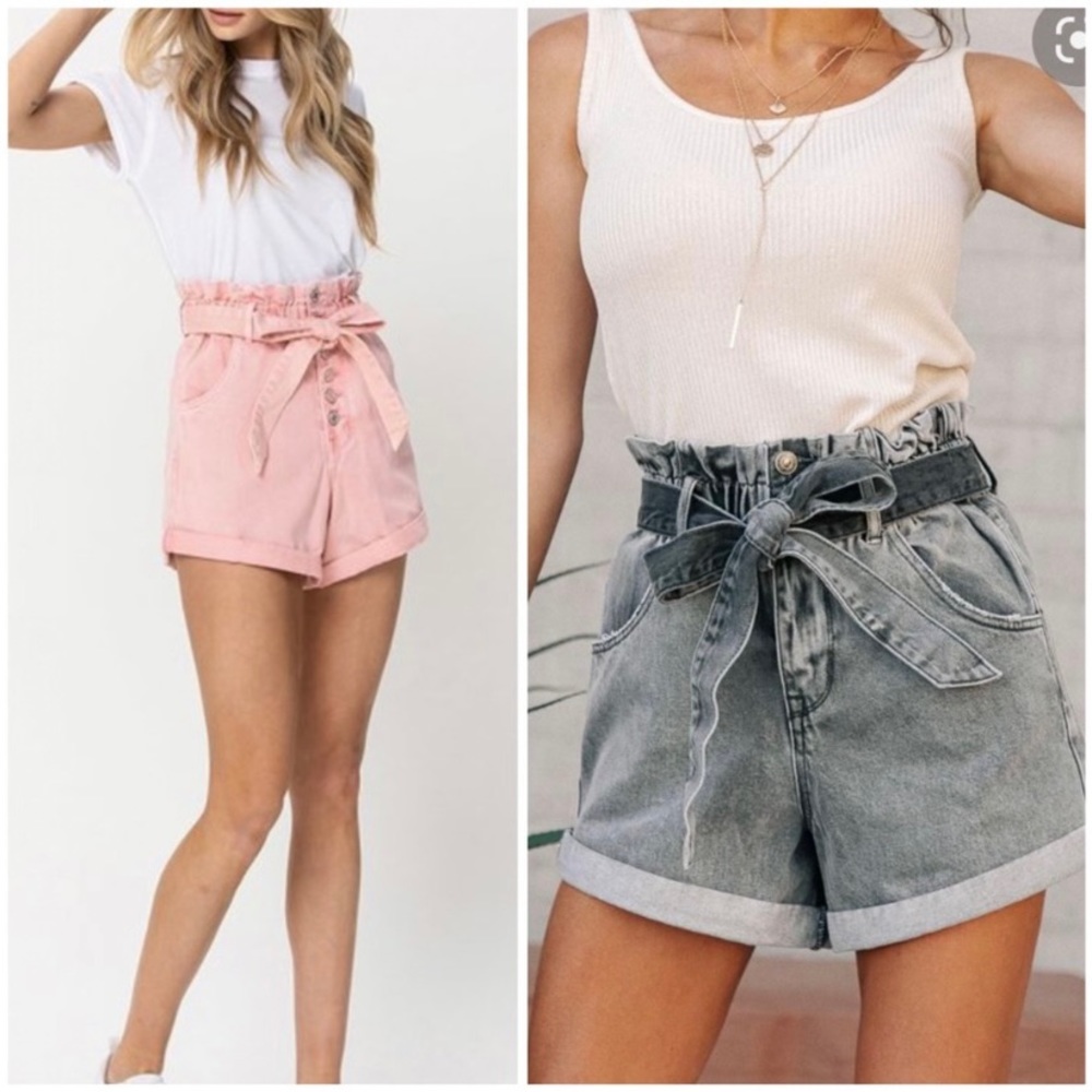 Vervet pink paperback denim shorts